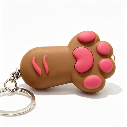 Cat Paw LED Sound Keychain