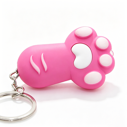 Cat Paw LED Sound Keychain