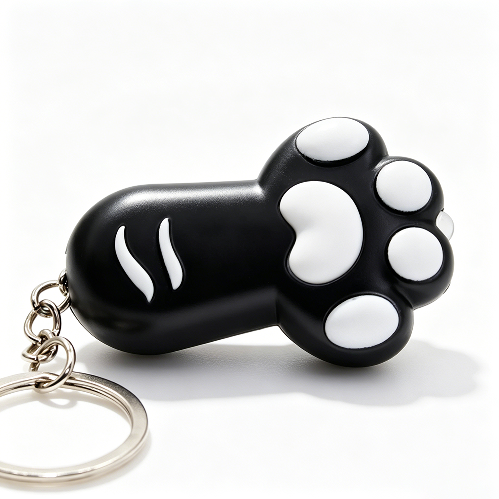 Cat Paw LED Sound Keychain