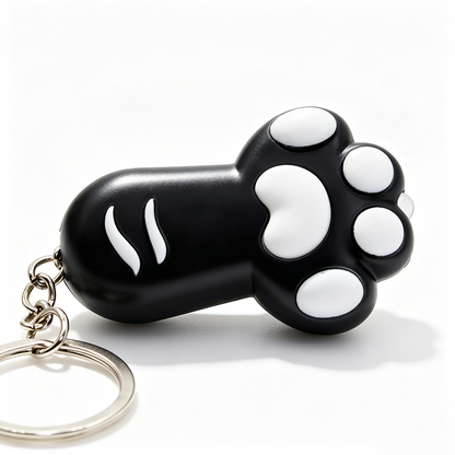 Cat Paw LED Sound Keychain