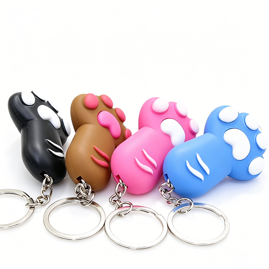 Cat Paw LED Sound Keychain