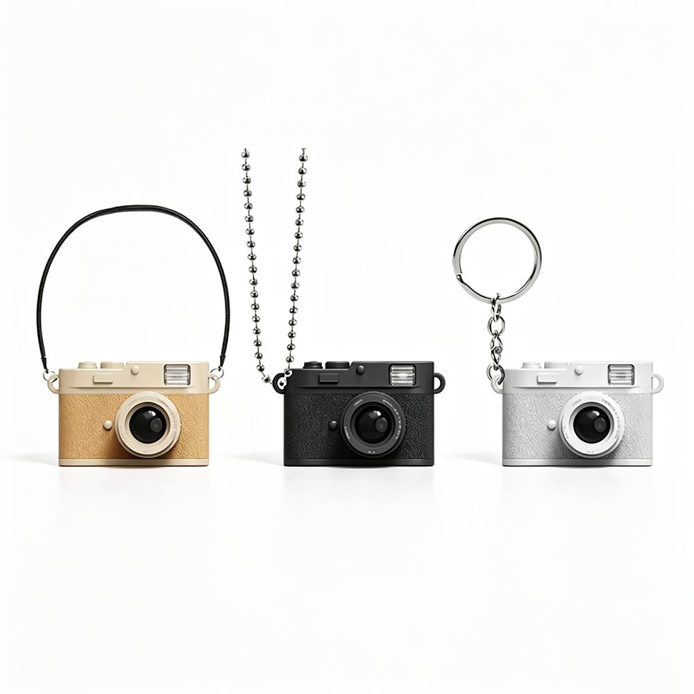 No.8 Camera LED Sound Keychain