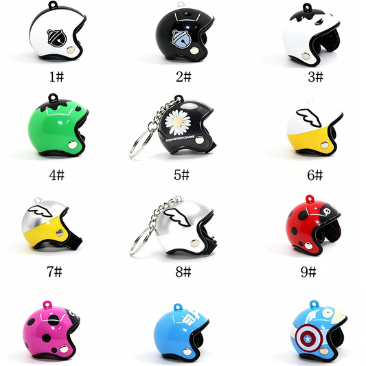 Custom Pattern Helmet Keychain