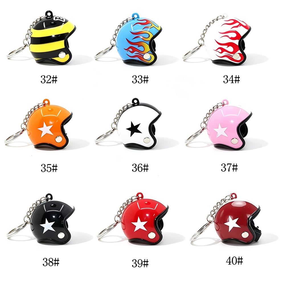Custom Pattern Helmet Keychain