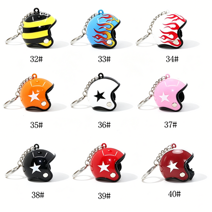 Custom Pattern Helmet Keychain