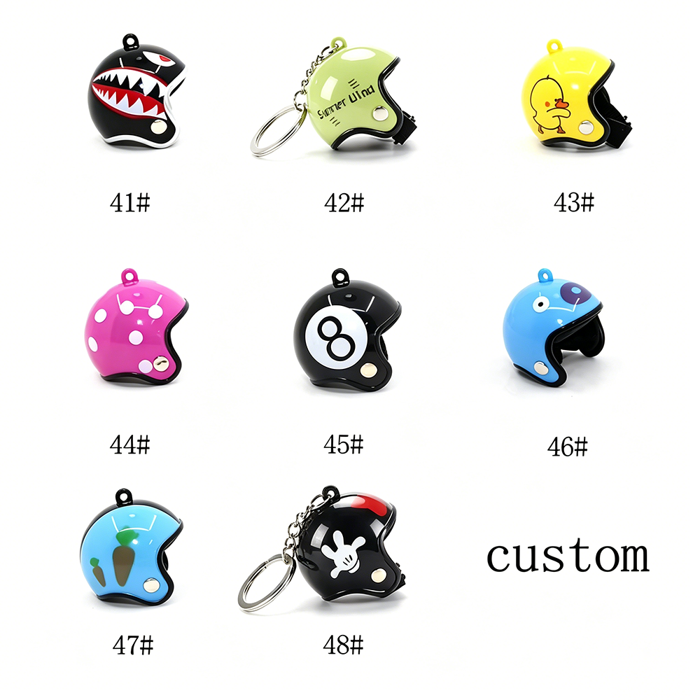 Custom Pattern Helmet Keychain
