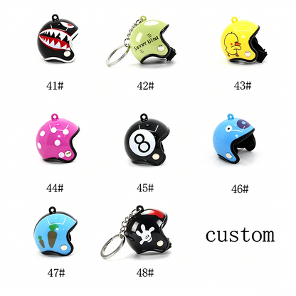 Custom Pattern Helmet Keychain