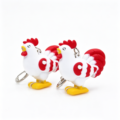Rooster LED Plastic Keychain