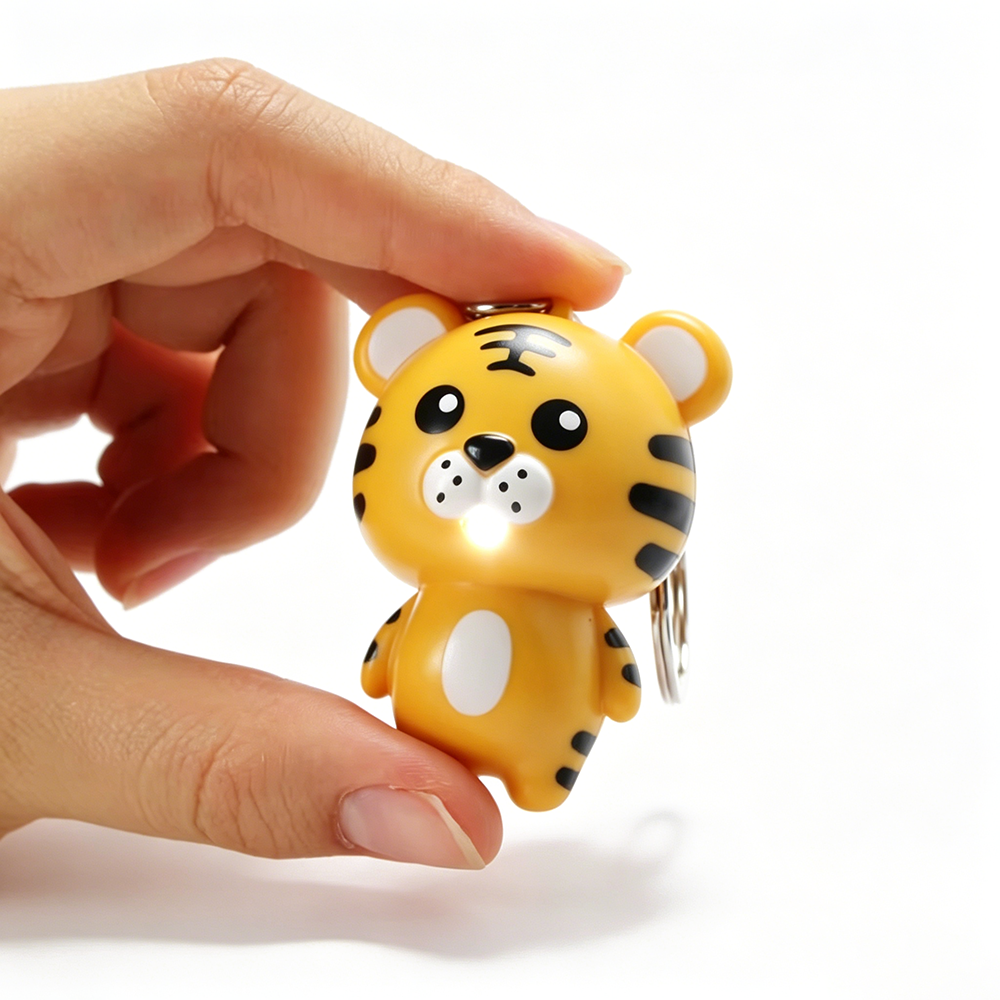 Tiger LED Sound Keychain