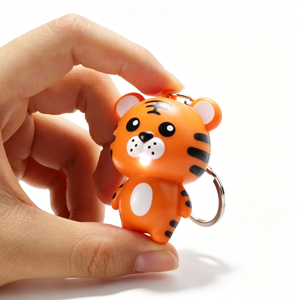 Tiger LED Sound Keychain
