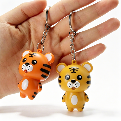 Tiger LED Sound Keychain