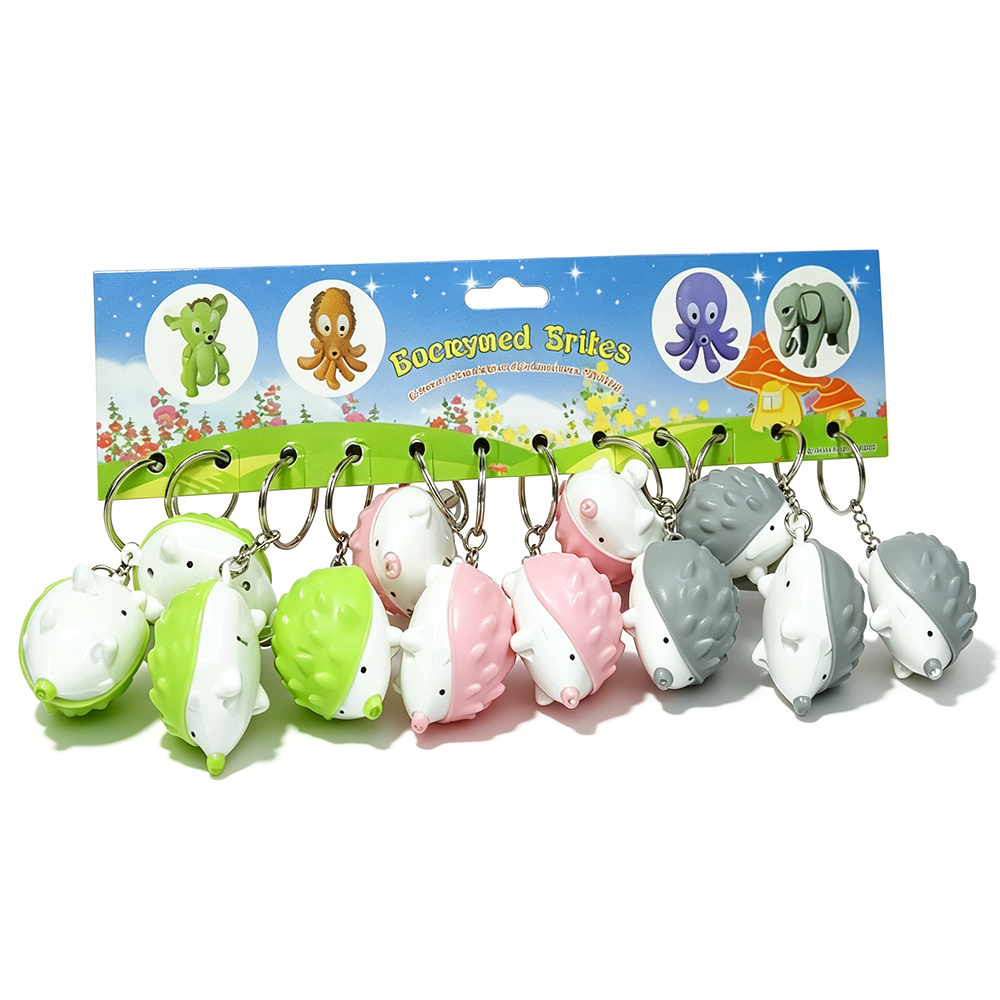 Hedgehog LED Sound Keychain
