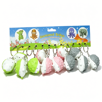 Hedgehog LED Sound Keychain