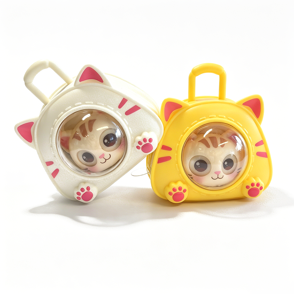 Eye-changing cat sound keychain