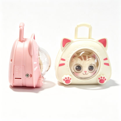 Eye-changing cat sound keychain