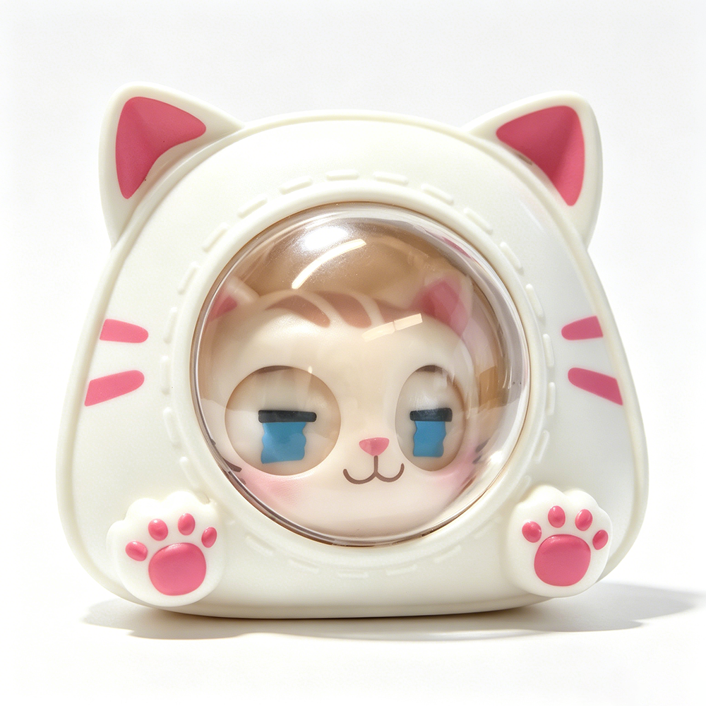 Eye-changing cat sound keychain