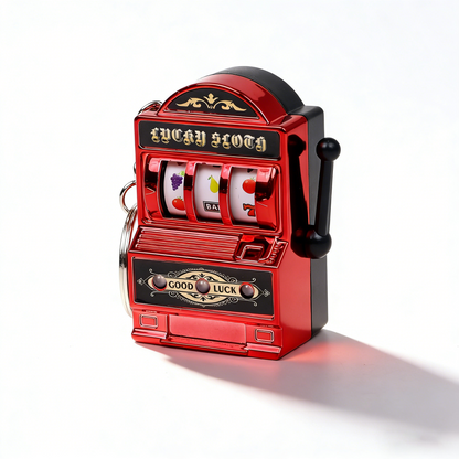 Flashing Mini Slot Machine Keychain