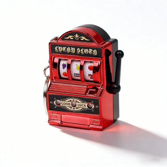 Flashing Mini Slot Machine Keychain
