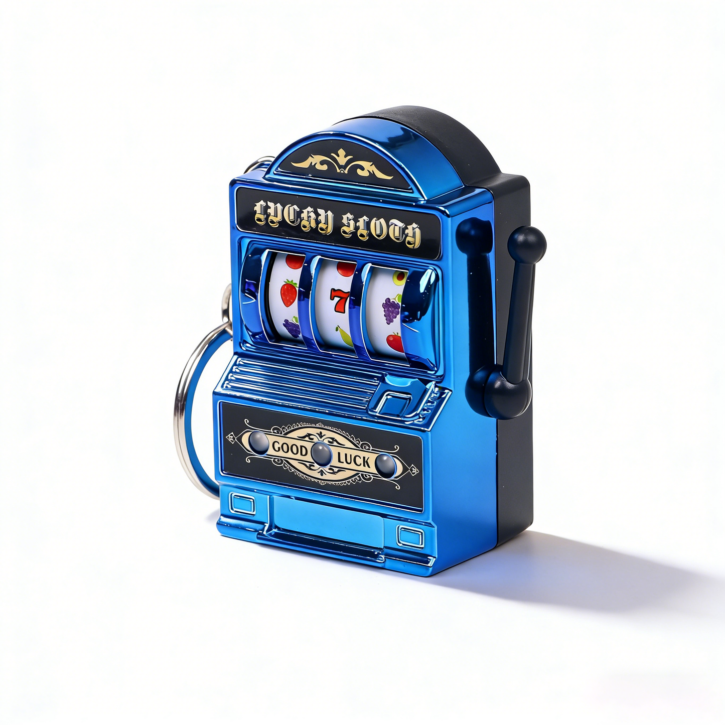 Flashing Mini Slot Machine Keychain
