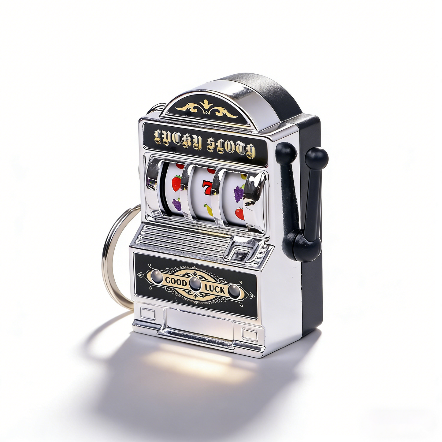 Flashing Mini Slot Machine Keychain