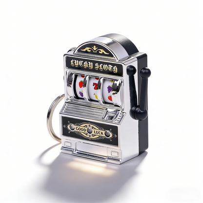 Flashing Mini Slot Machine Keychain