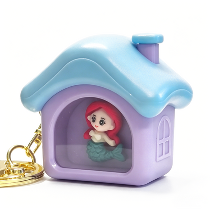 LIGHT-UP STARRY PET CARRIER KEYCHAIN