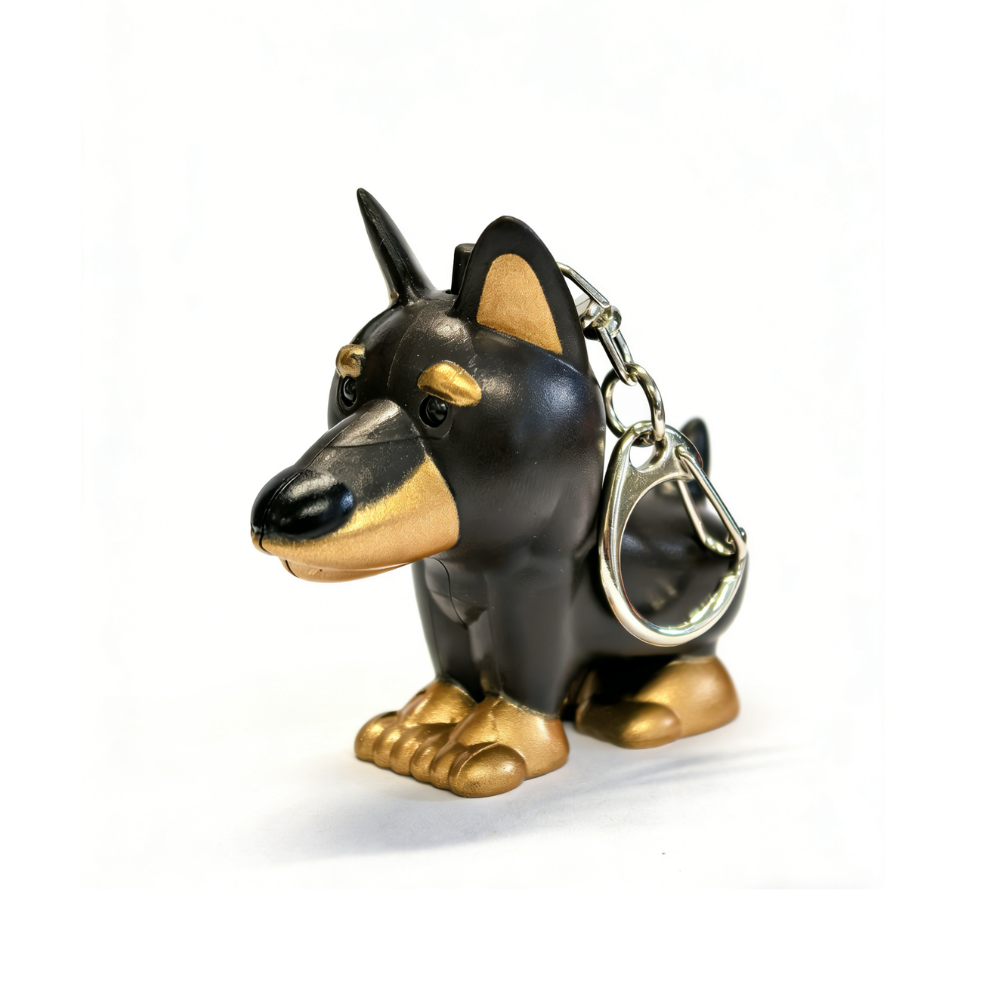 Sound & Light Dog Keychain
