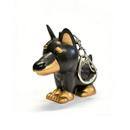 Sound & Light Dog Keychain