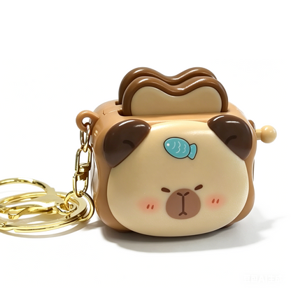 Capybara Bread Machine Keychain