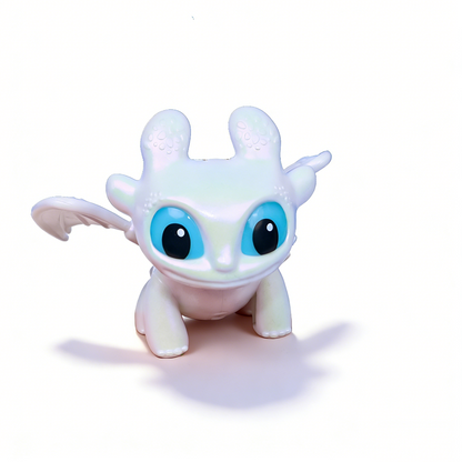 Officially Licensed How to Train Your Dragon Light Fury Keychain with Movable Wings