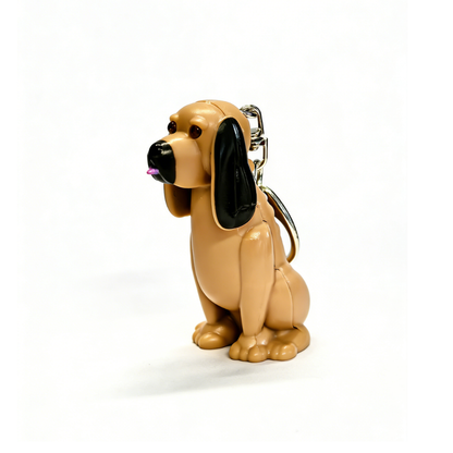 Sound & Light Dog Keychain