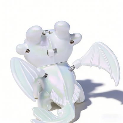 Officially Licensed How to Train Your Dragon Light Fury Keychain with Movable Wings