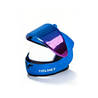 Colorful Light-up Helmet Keychain