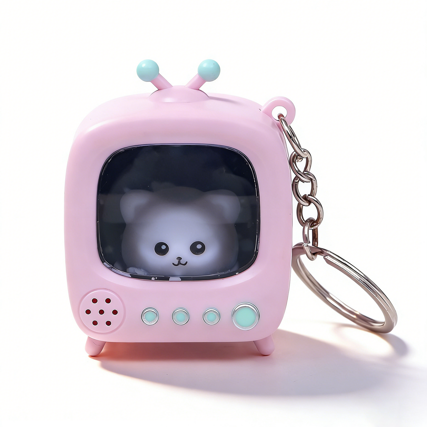 Star Glowing Kitten TV Keychain