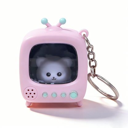 Star Glowing Kitten TV Keychain