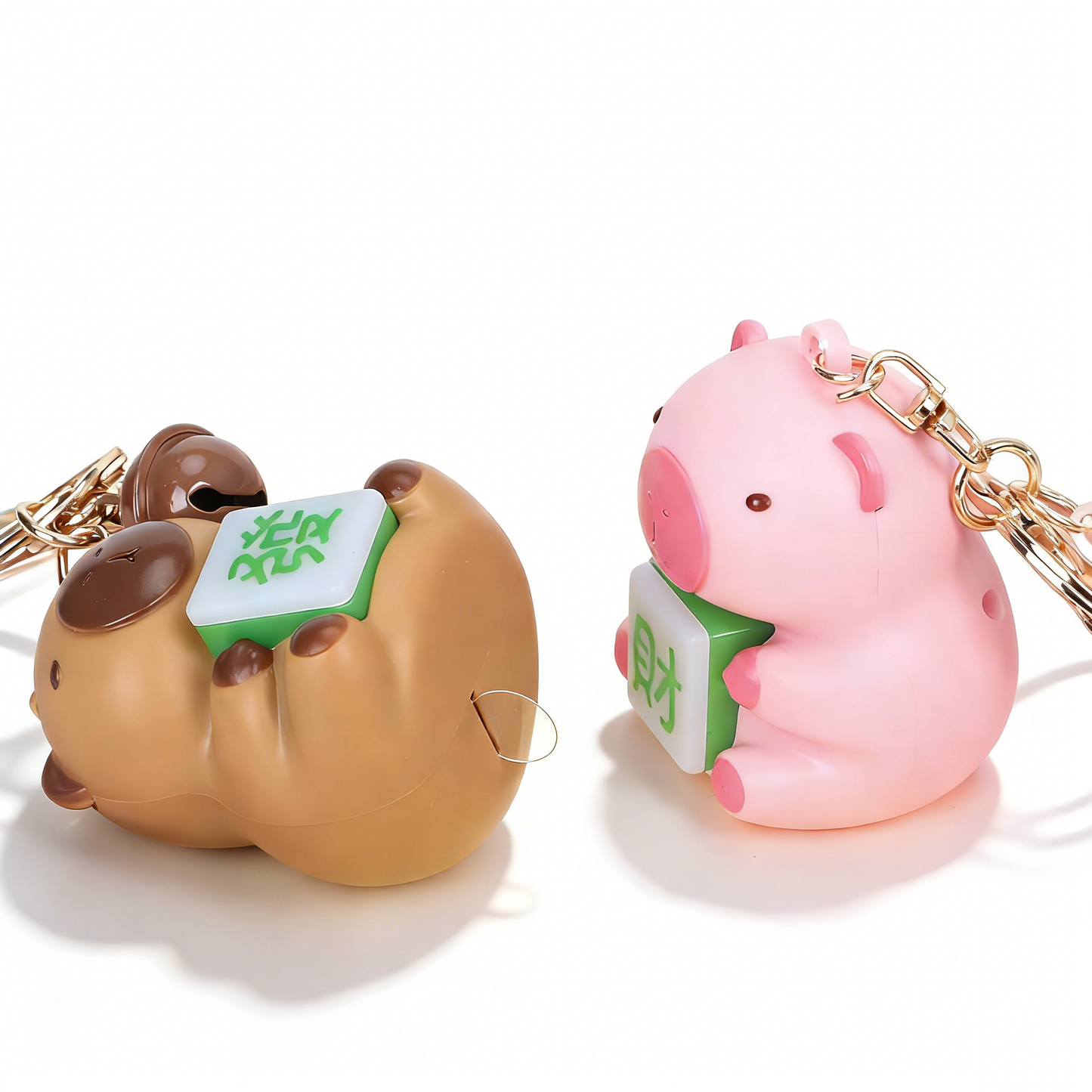 Capybara Mahjong Glowing Keychain