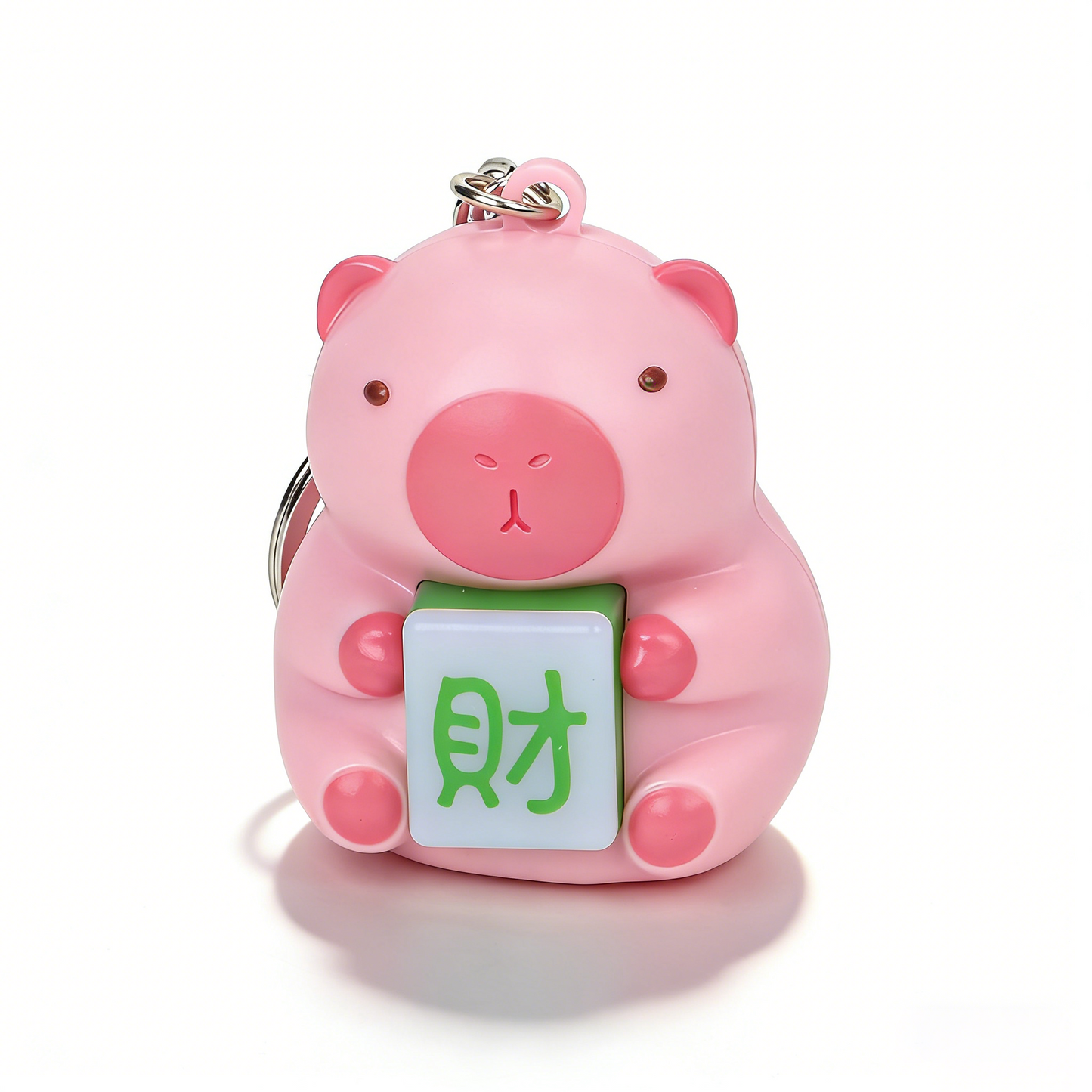 Capybara Mahjong Glowing Keychain