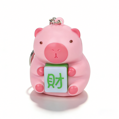 Capybara Mahjong Glowing Keychain