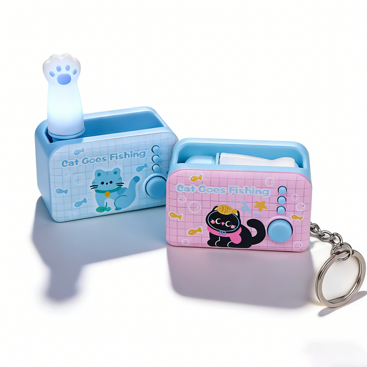 Cat Paw Bounce Night Light Keychain