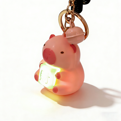 Capybara Mahjong Glowing Keychain