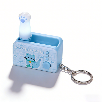 Cat Paw Bounce Night Light Keychain