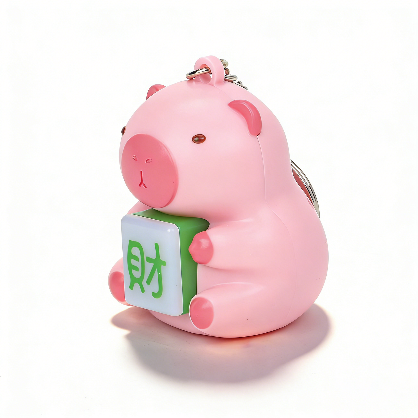 Capybara Mahjong Glowing Keychain