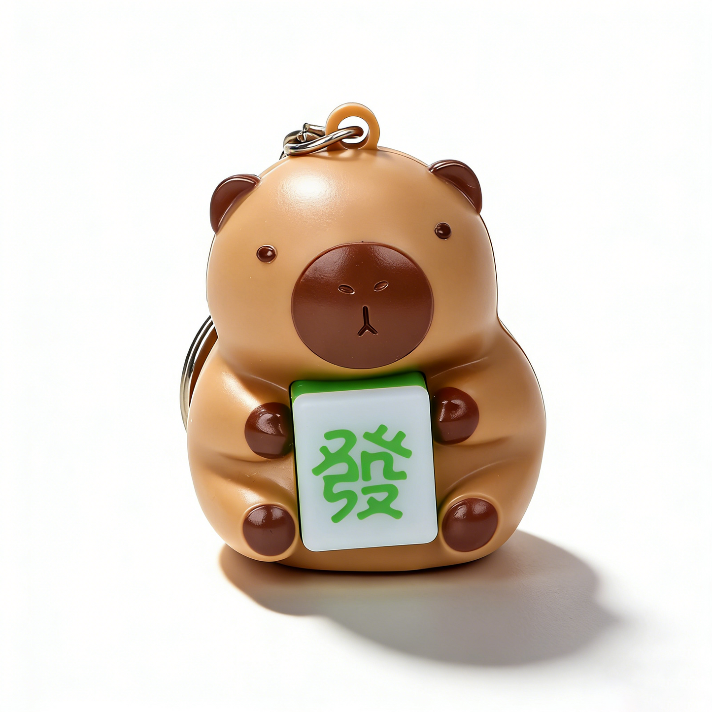 Capybara Mahjong Glowing Keychain