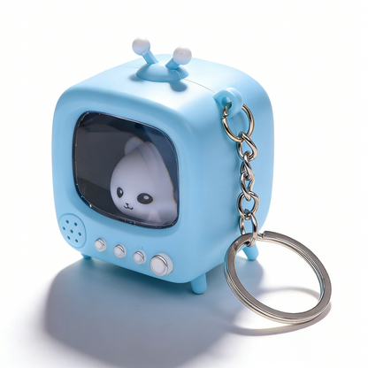 Star Glowing Kitten TV Keychain