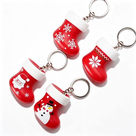 Christmas Stocking Light Up Keychain