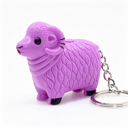 Colorful Goat Light Up Keychain