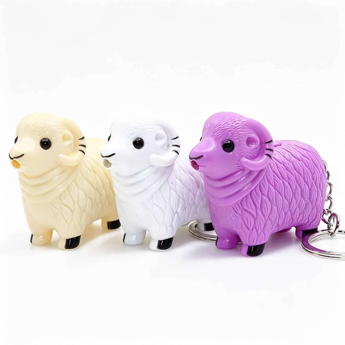 Colorful Goat Light Up Keychain