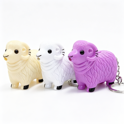 Colorful Goat Light Up Keychain