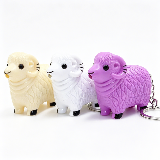 Colorful Goat Light Up Keychain