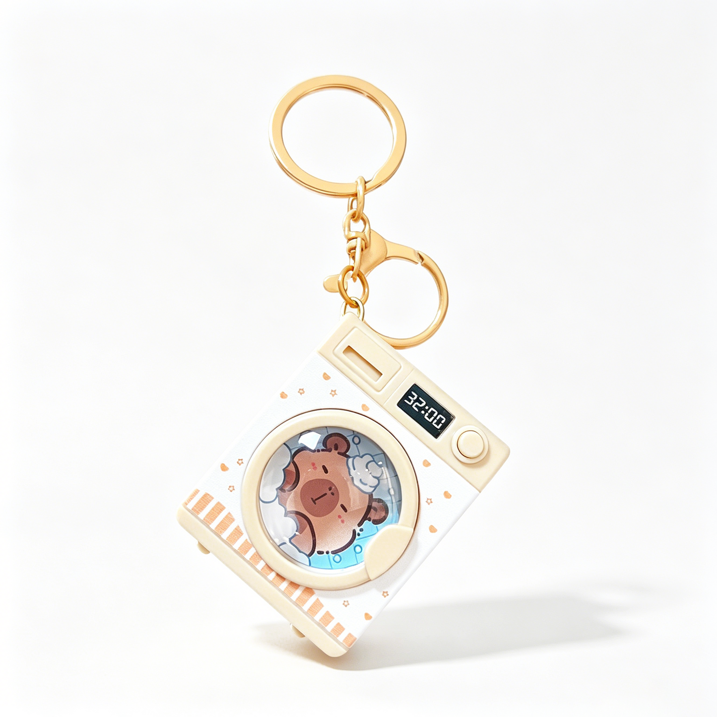 Cute Pet Printed Washing Machine Light & Sound Keychain